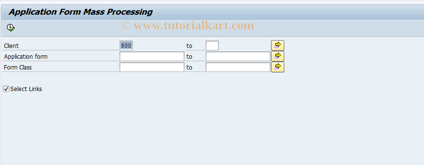 SAP TCode EFGM - Print Workbench Mass Processing