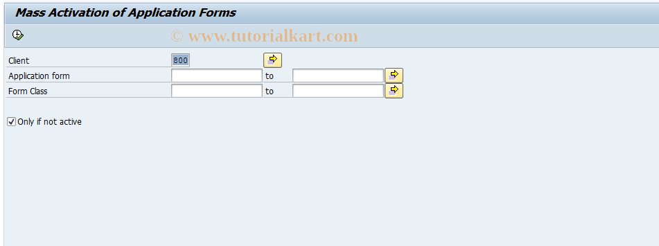 SAP TCode EFGN - Print Workbench: Mass Activation