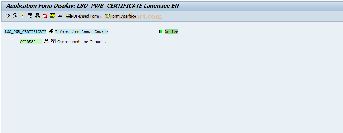 SAP TCode EFRM - Print Workbench: Application Form