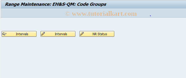SAP TCode EHQMNUMGRP - EHS: Maintain Number Range for Code Group s