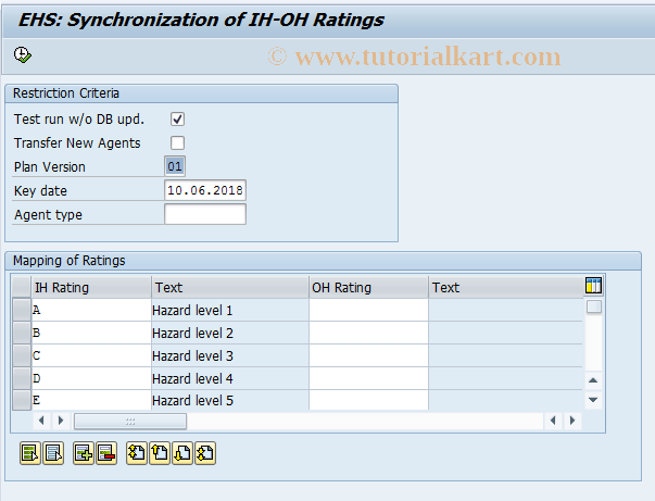 SAP TCode EHSASSLTA - Assignment LTA Rating from Work Area