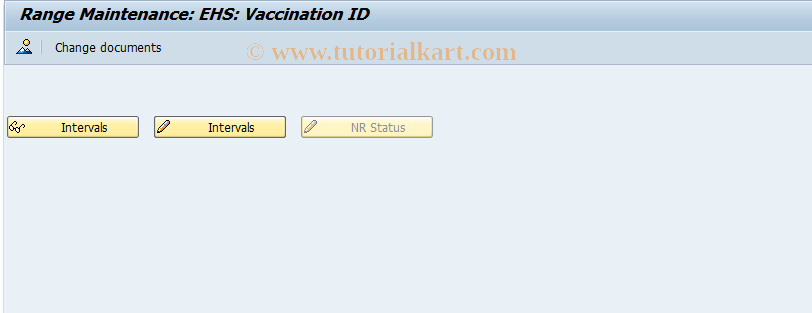 SAP TCode EHSH_C_NR_VAC_ID - Number Ranges Vaccination ID