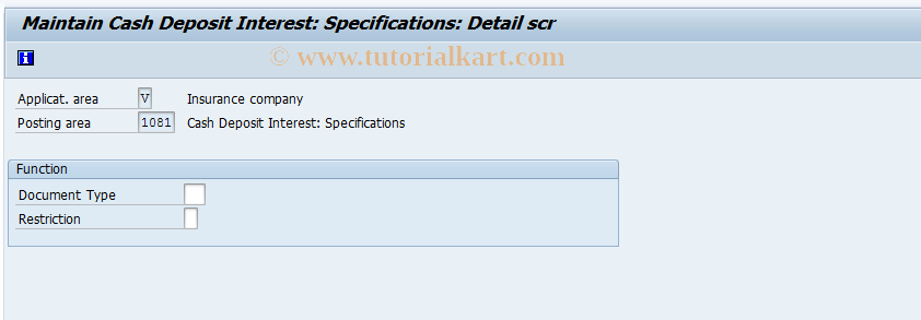 SAP TCode EK79 - Default values for cash deposit int.