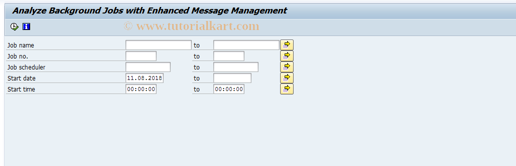 SAP TCode EMMAJOBLOG - Job log via EMMA