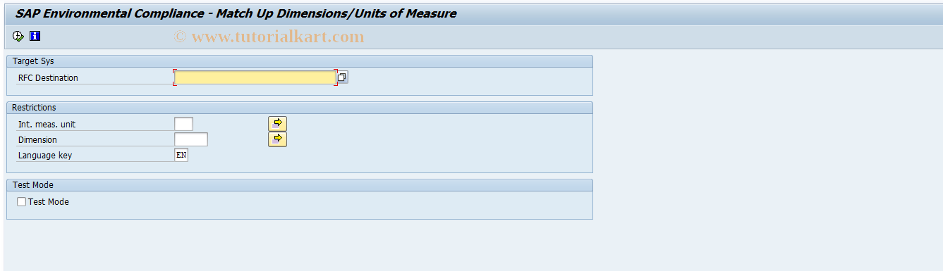 SAP TCode ENHE_SYNCUNIT - Match Up Dimension/Unit of Measure