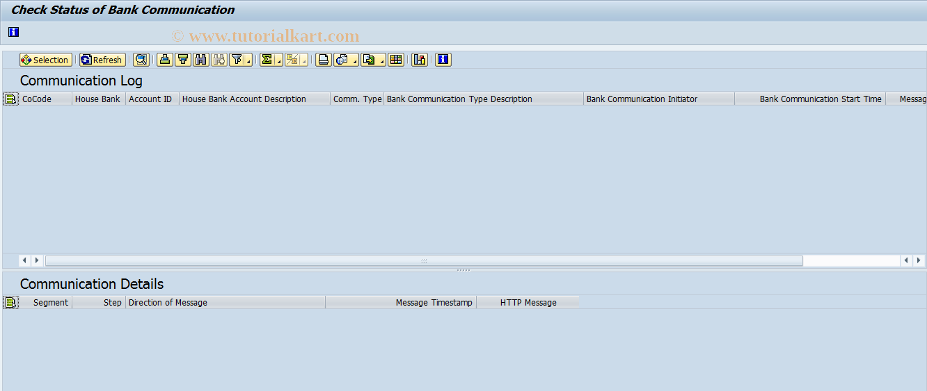 SAP TCode EPIC_MONI - Check Status of Bank Communication