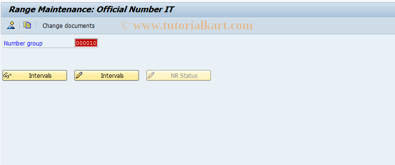 SAP TCode ERS_IT - Number range maintenance: ERS_IT