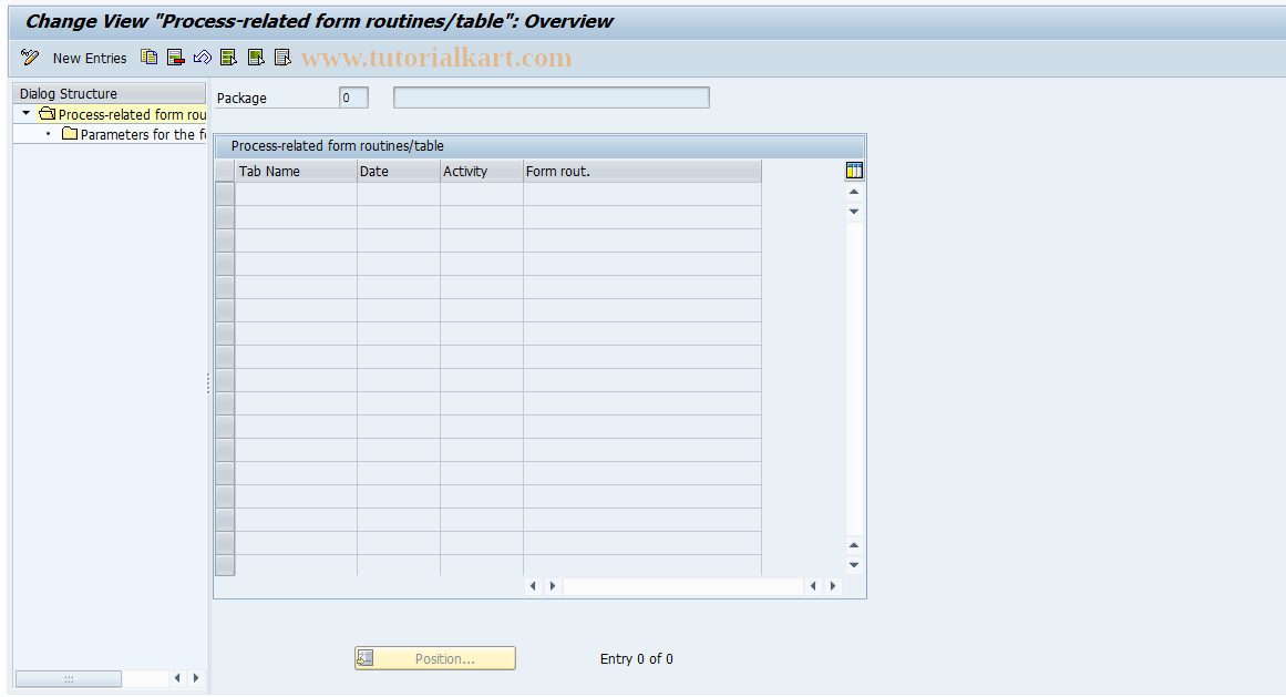 SAP TCode EW07 - EMU Convert : Form Routines per Table
