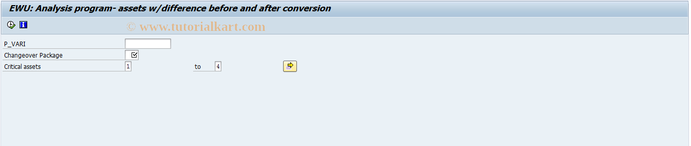 SAP TCode EWA2 - FI-AA: Asset before&after comparison