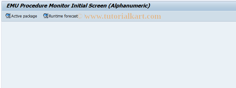 SAP TCode EWSH - EMU Procedure Monitor