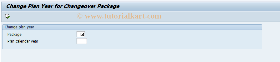 SAP TCode EWT0 - Change Plan Year for Chngover Pckge