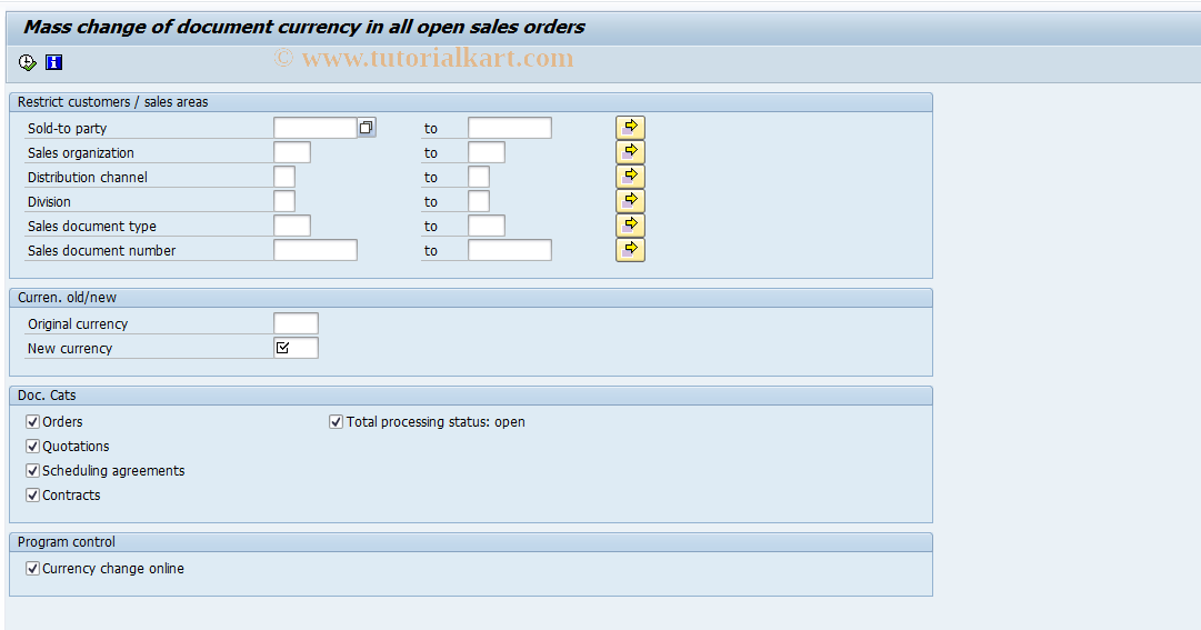 SAP TCode EWUO - Transaction data for EMU conversion