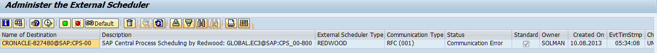 SAP TCode EXTSDL - Administer the External Scheduler