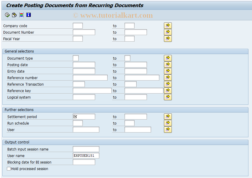 SAP TCode F.14 - ABAP/4 Report: Recurring Entries