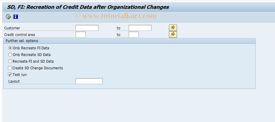 SAP TCode F.28 - Customers: Reset Credit Limit