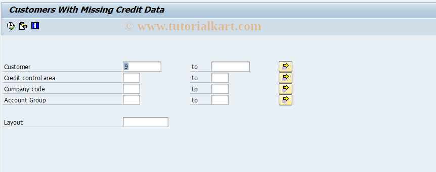 SAP TCode F.32 - Credit Management - Missing Data