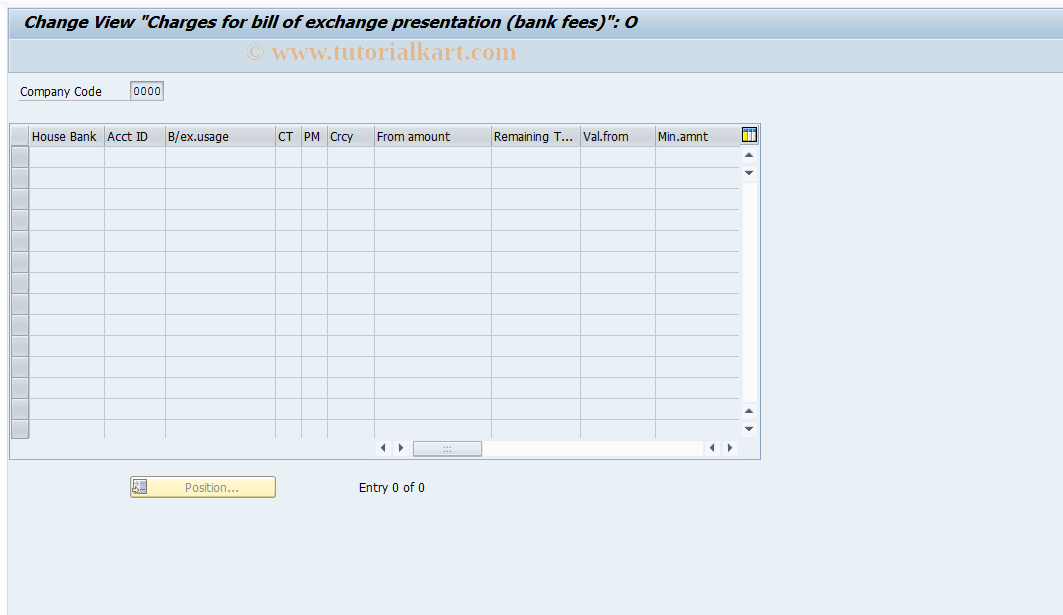 SAP TCode F.79 - C FI Maintain Table T045G