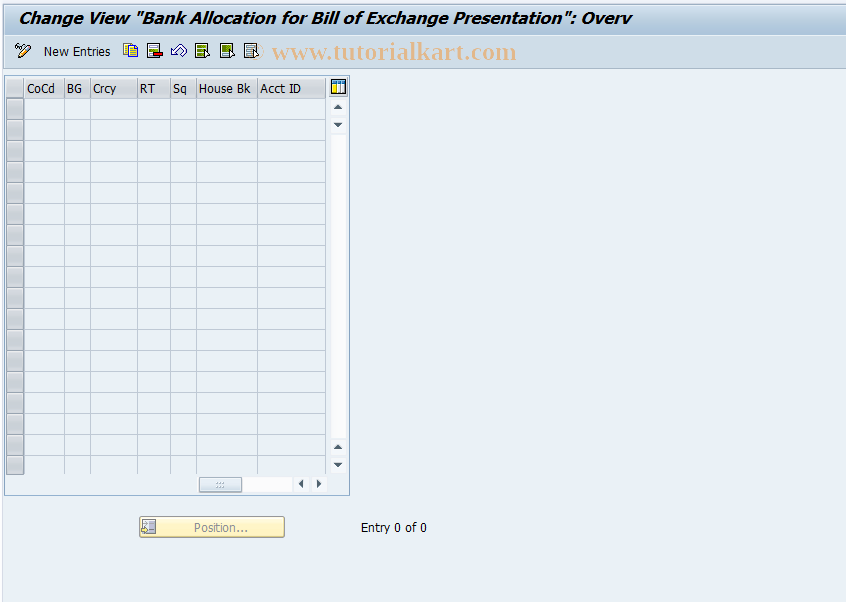 SAP TCode F.90 - C FI Maintain Table T045F