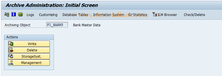 SAP TCode F61A - Bank archiving