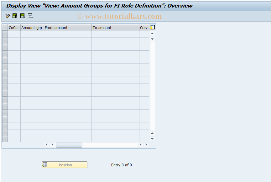 SAP TCode F8+2 - Display FI Amount Groups