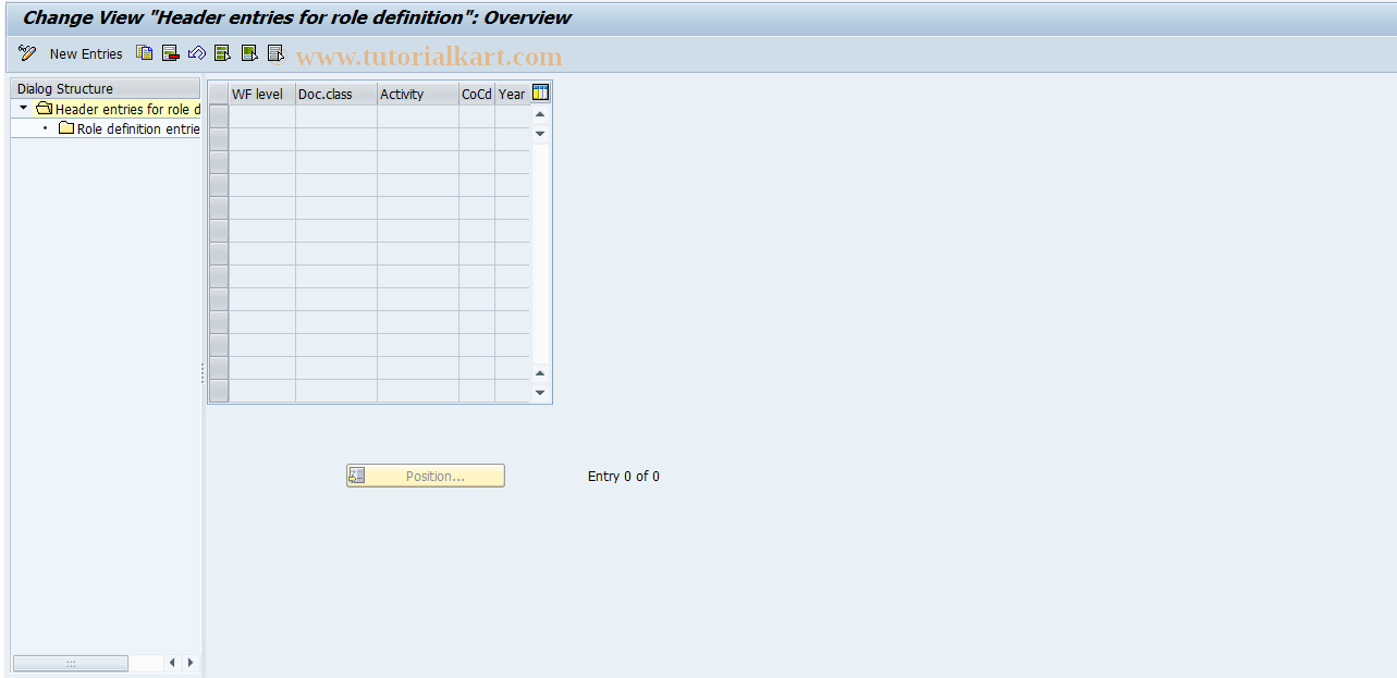 SAP TCode F8+5 - Maintain General Role Definition