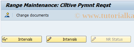 SAP TCode F820 -  Collective Payment Request Number Ranges