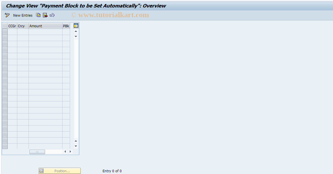 SAP TCode F822 - Set Automatic Payment Block