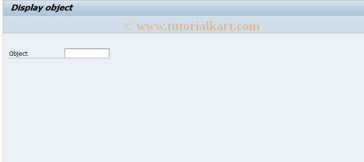 SAP TCode F840 - Display Object