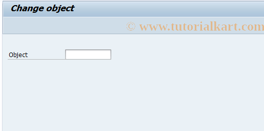SAP TCode F841 - Change Object