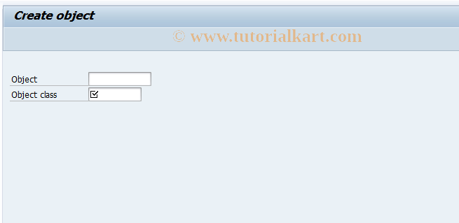 SAP TCode F842 - Create Object