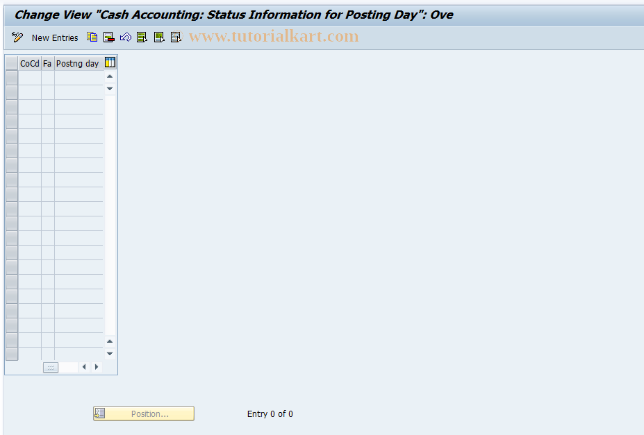 SAP TCode F848 - Define Posting Day