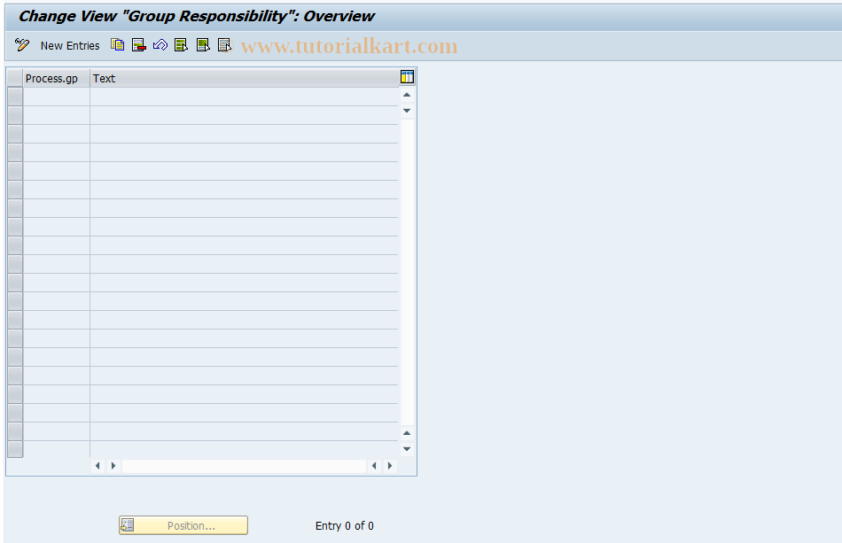 SAP TCode F849 - Group Responsibility