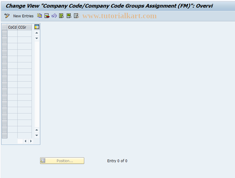SAP TCode F854 - Assign Company Code Groups (FM)