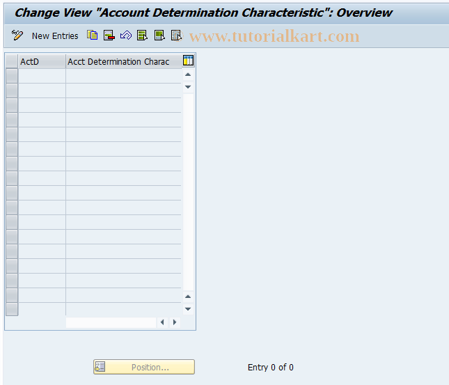 SAP TCode F855 - Account Determination Characteristcs FM