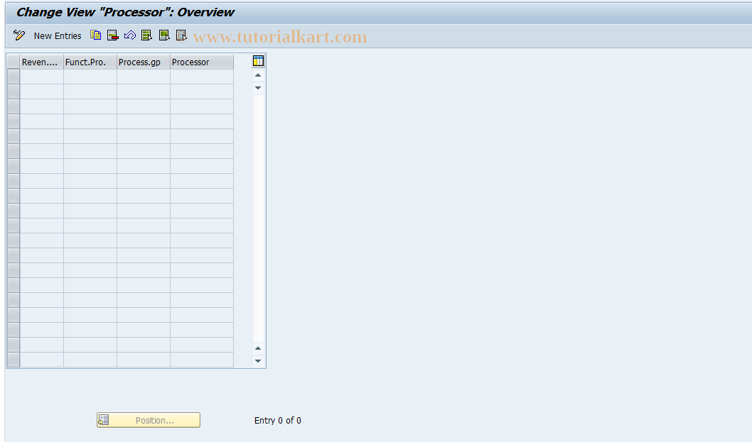 SAP TCode F864 - Processor