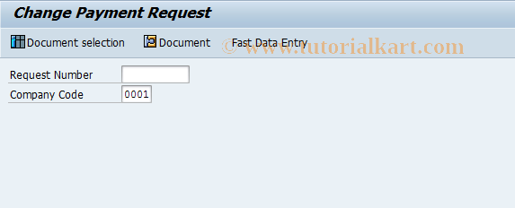 SAP TCode F872 - Change Payment Request