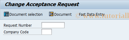 SAP TCode F882 - Change Acceptance Request