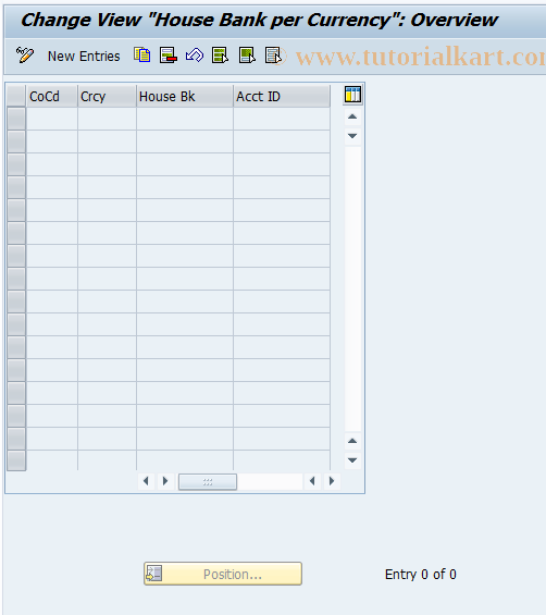 SAP TCode F8B2 - C FI Maintain Table TBKCB