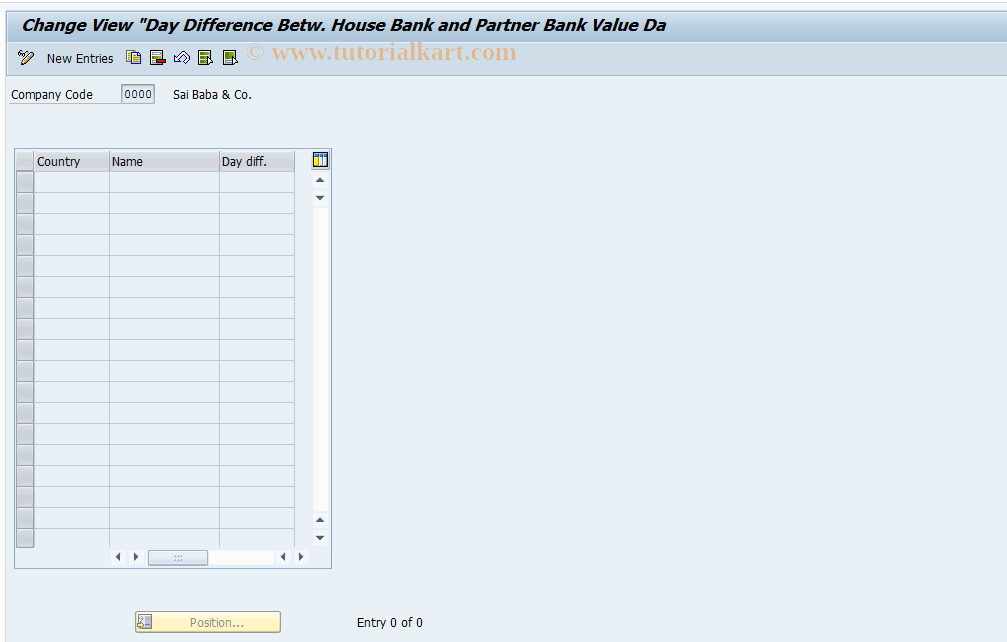 SAP TCode F8B4 - C FI Maintain Table TBKDC