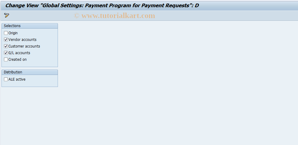 SAP TCode F8BG - Maintain Global Data for F111