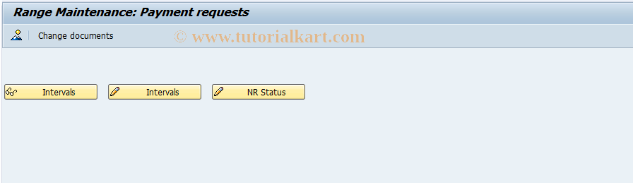 SAP TCode F8BM - Maintain numb.range: Payment request