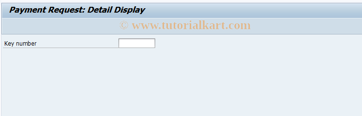 SAP TCode F8BS - Detail display of payment requests