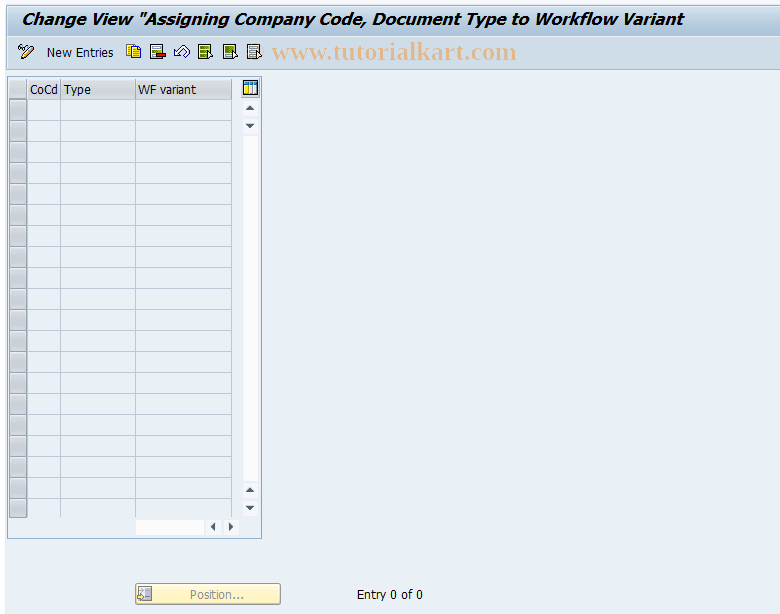 SAP TCode F8O9 - Assign Workflow Variant