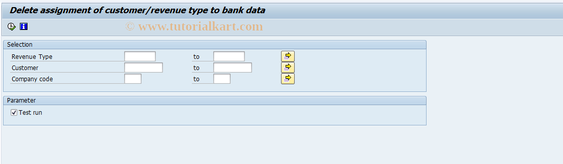 SAP TCode F8P3 - Delete Assignment Customer /Rev.Type