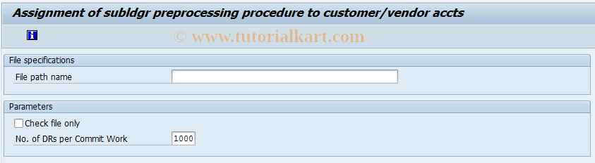 SAP TCode F8P6 - Assign SL acct to SL prep. program