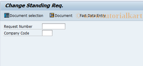 SAP TCode F8Q3 - Change Standing Request