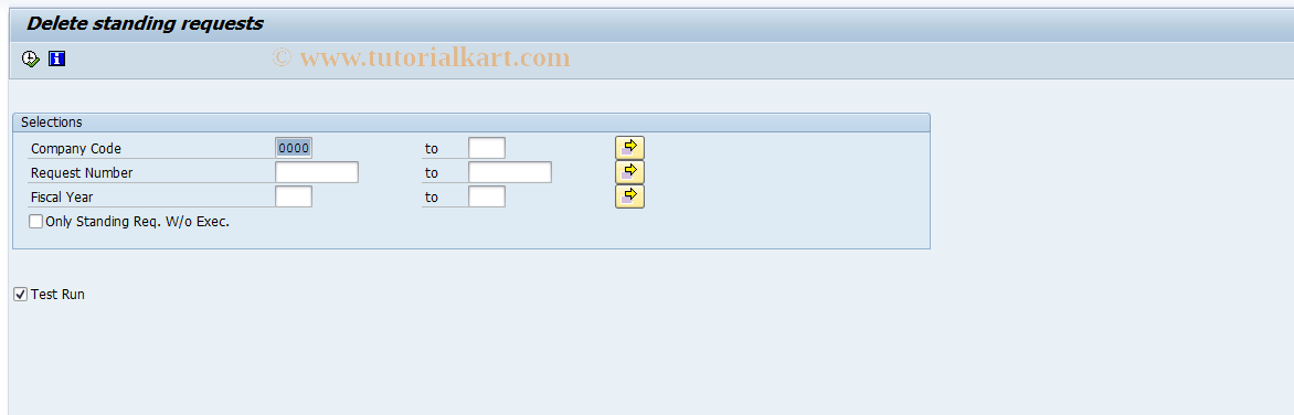 SAP TCode F8Q6 - Delete Standing Request