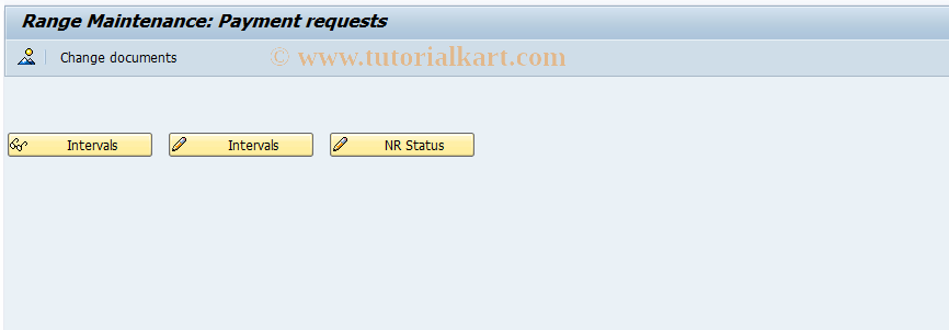 SAP TCode F8XX - Payment Request Number  Ranges KI3-F8BM