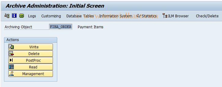 SAP TCode F90AORDER - Archiving Payment Orders