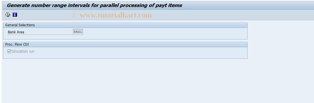 SAP TCode F90_PAR_NUMRG_GENER - Set Up Number Range Intervals